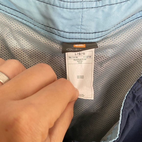 Quicksilver Men’s Blue Swim Trunks Size Large - Picture 3 of 3